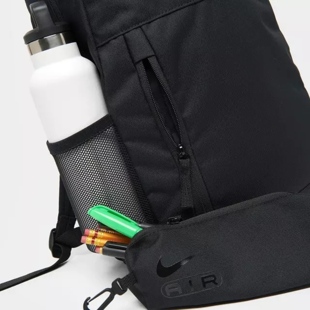 Nike Air Elemental Backpack School Gym Sports Training Travel Laptop Bag Black - Picture 9 of 11
